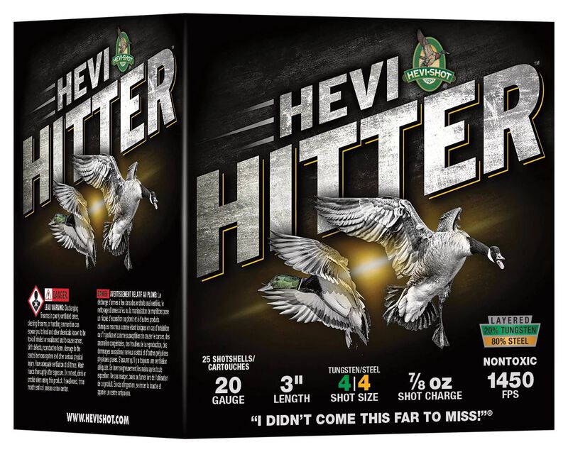 HEVI-Hitter, 20 Gauge, 4 Shot, 3 in, 7/8 oz, 1450 fps